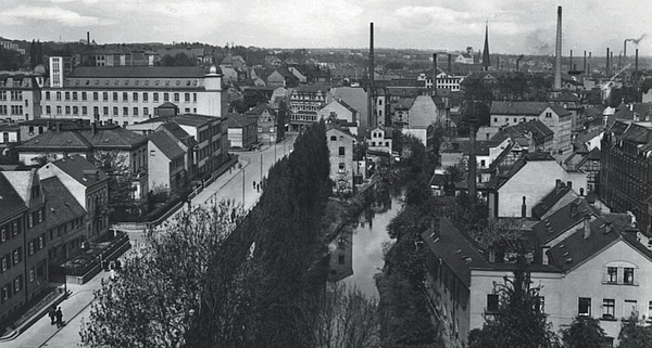 historische Ansicht der Stadt Crimmitschau